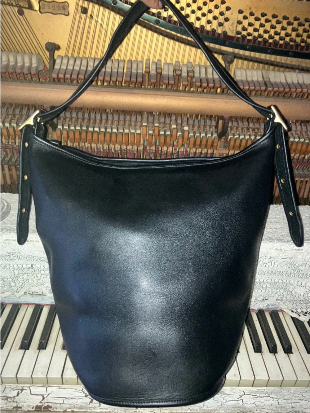 Black Coach 9085 XL Duffle shoulder Bag